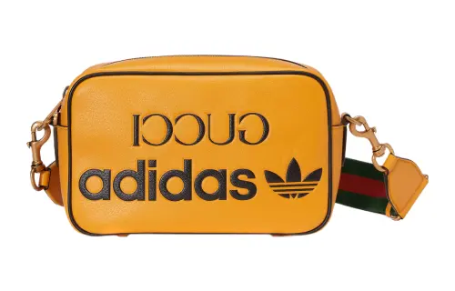 GUCCI Adidas Originals Collaboration Leather Camera Bag, Shoulder Bag, Crossbody Bag Men's Yellow