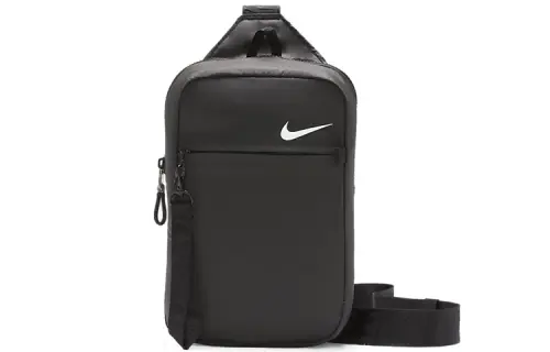 Nike Fabric One Shoulder Crossbody Sling Bag Unisex Black Iron Gray