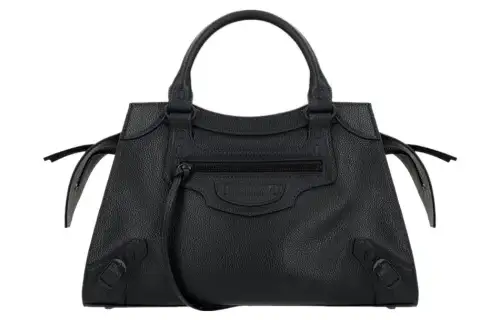 Balenciaga Cow Leather Handbag Regular Women's Black