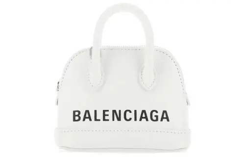 Balenciaga Leather Handbag Mini Women's White