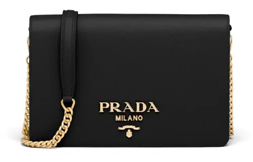 PRADA Saffiano Leather Handbag, Crossbody Bag, Shoulder Bag Mini Women's Black