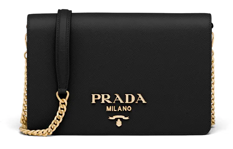 PRADA Saffiano Leather Handbag, Crossbody Bag, Shoulder Bag Mini Women's Black