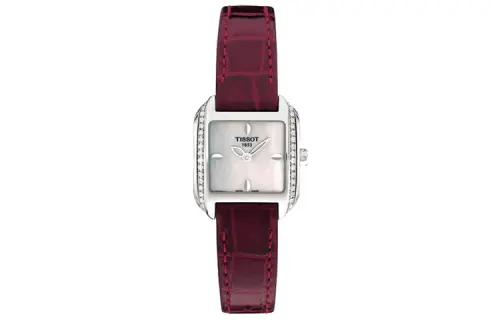 TISSOT Wave Collection Wave Collection Quartz Movement Women's Watch 24mm Silver Dial Stainless Steel Case