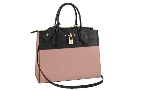 LOUIS VUITTON City Steamer Calfskin Shoulder Bag, Handbag Medium Women's Mulan Pink