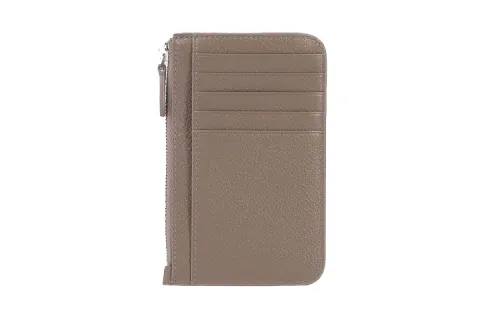 Balenciaga ESSENTIAL Cow Leather Wallet Coin Purse Regular Women's Dark Beige