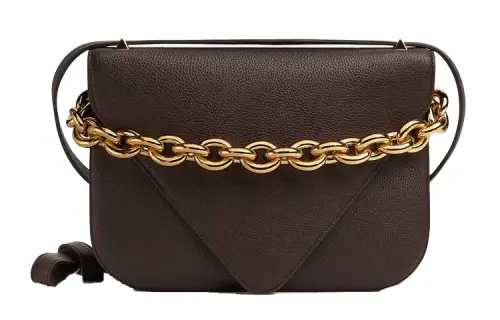Bottega Veneta Grain Calfskin Envelope Bag, Shoulder Bag, Crossbody Bag Women's Gummy/Brown