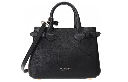 Burberry House Check Banner Small Tote Bag Black