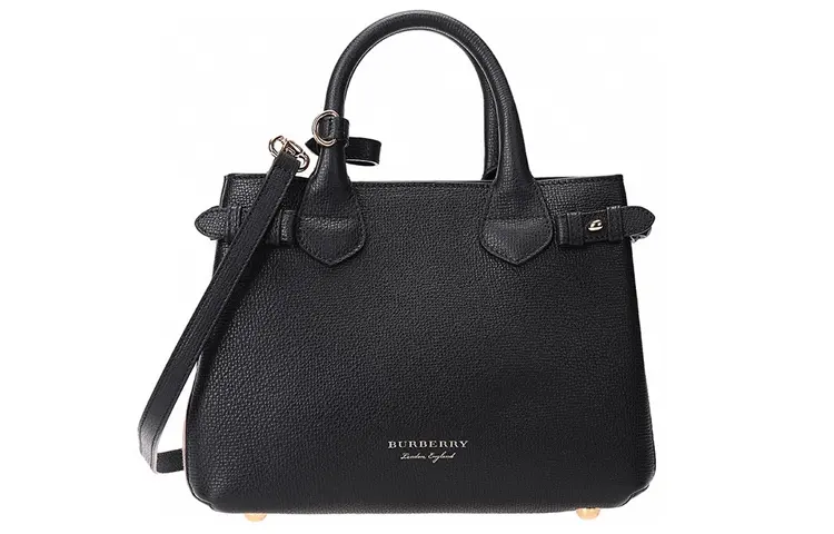Burberry House Check Banner Small Tote Bag Black