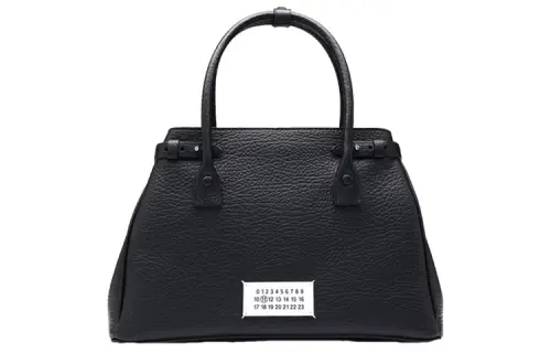 Maison Margiela Drawstring Cow Leather Handbag Women's Black