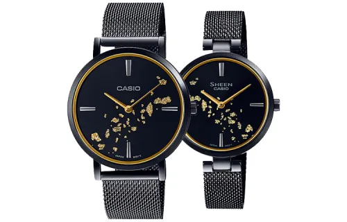 CASIO Watch Collection Dial Quartz Movement Metal Strap Watch Unisex Black Dial