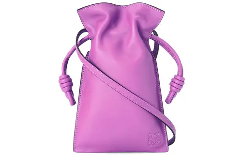 LOEWE Nappa Cow Leather Handheld Shoulder Bag, Crossbody Bag Women's Bright Purple