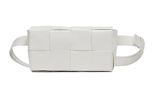 Bottega Veneta Cassette Belt Cow Leather Fanny Pack Mini Men's White