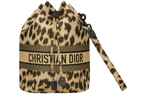 DIOR Travel Technical Fabric Handbag Women's Beige