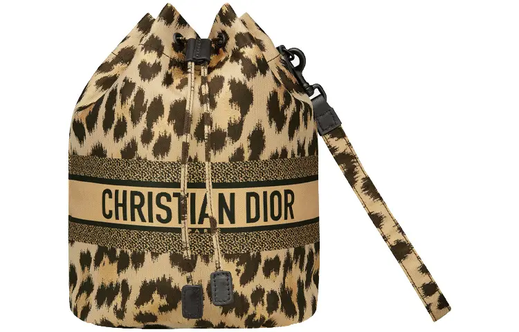 DIOR Travel Technical Fabric Handbag Women's Beige