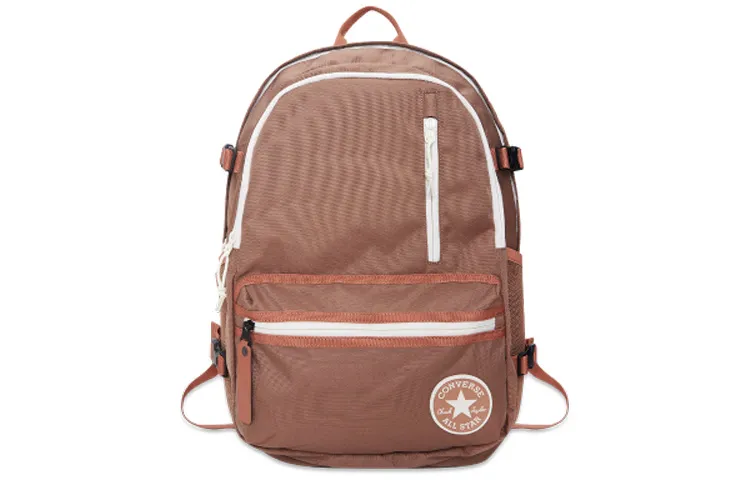 Converse Straight Edge Polyester Backpack Unisex Brown