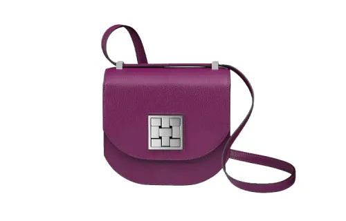 HERMES Mosaique Goatskin Crossbody Bag, Shoulder Bag Women's P9 Anemone Sea Anemone Purple