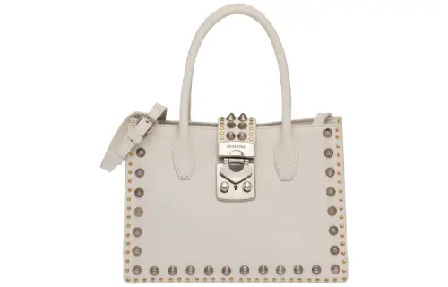 MIU MIU Leather Shoulder Bag, Crossbody Bag, Handbag Women's White