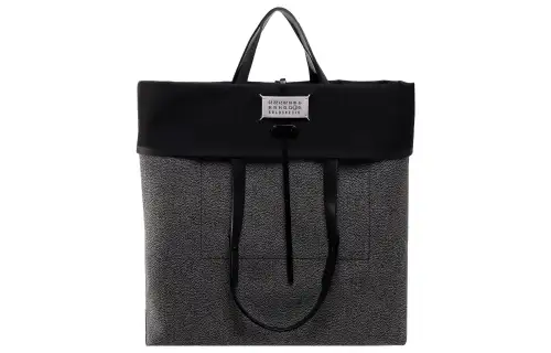 Maison Margiela Nylon Tote Foldable Handbag, Shoulder Bag Men's Black