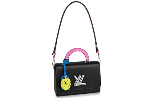 LOUIS VUITTON Twist Epi Grain Leather Shoulder Bag, Crossbody Bag, Handbag Medium Women's Black