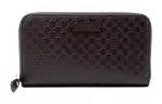 GUCCI Leather Wallet Men's Dark Brown