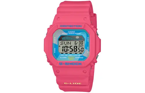CASIO G LIDE G SHOCK G LIDE Quartz Movement Resin Strap Watch Men's Watches Blue Dial