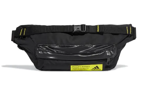 Adidas Recycled Polyester Plain Weave Fabric Fanny Pack Regular Women's Black