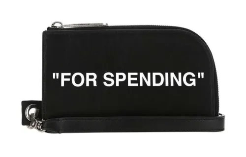 【Previous Season】slogan-print lanyard wallet