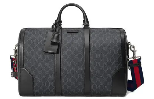 GUCCI Canvas With Leather Shoulder Bag, Crossbody Bag, Handbag, Travel Bag Men's