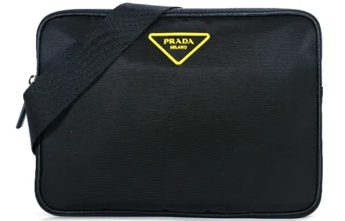 PRADA Nylon Shoulder Bag Men's Black