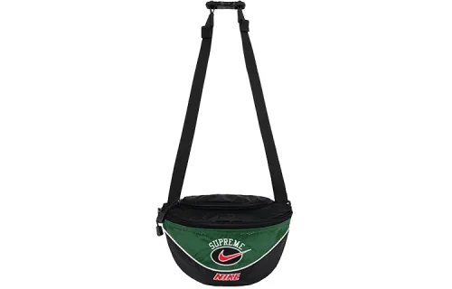 Supreme X Nike Collaboration Nylon Crossbody Bag, Sling Bag, Fanny Pack Regular Unisex Green