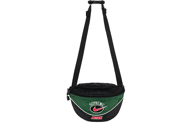 Supreme X Nike Collaboration Nylon Crossbody Bag, Sling Bag, Fanny Pack Regular Unisex Green