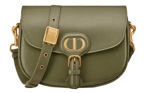 DIOR Bobby Smooth Finish Calfskin Shoulder Bag, Crossbody Bag Medium Women's Pine Green Color
