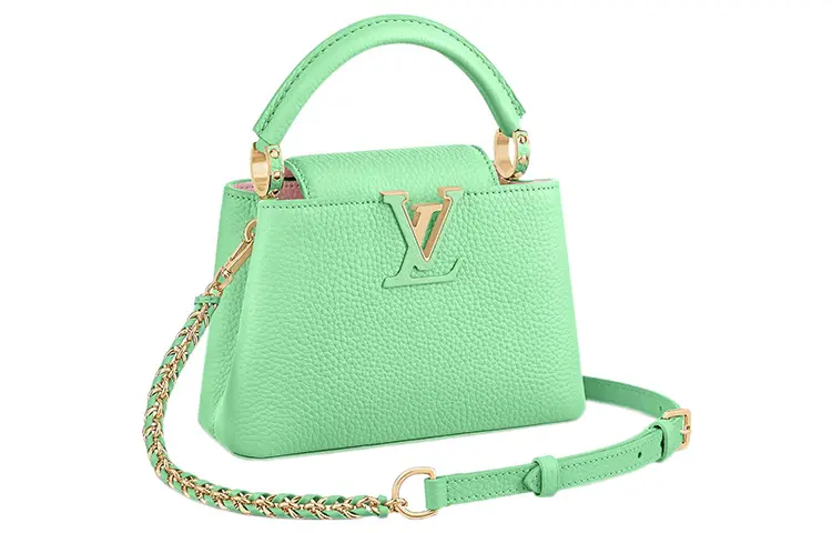 LOUIS VUITTON Capucines Taurillon Leather Capson Shoulder Bag, Crossbody Bag, Handbag Mini Women's Apple Green