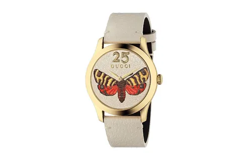 GUCCI G Timeless Collection Wrist Watches Quartz Movement Leather Strap White Dial Unisex
