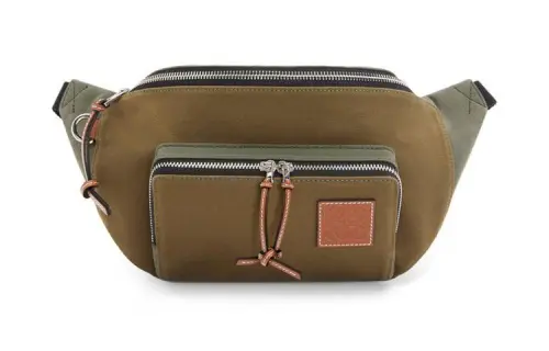 LOEWE Canvas Bag Fanny Pack Men's Khaki Green