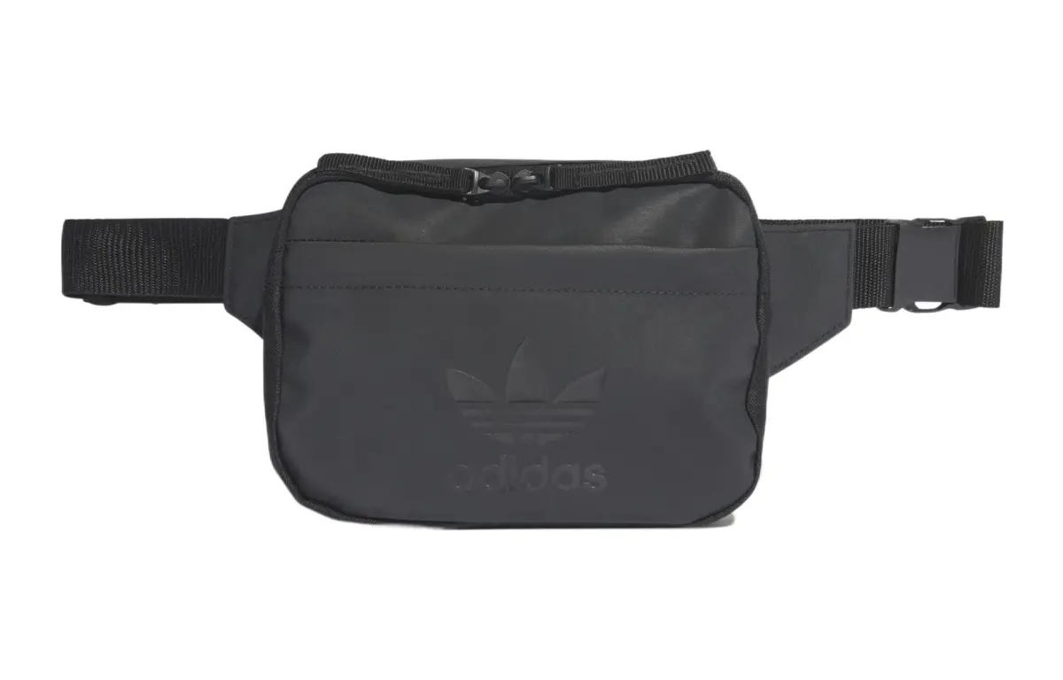 Adidas Originals Adidas TPU Sling Bag One Shoulder Crossbody Fanny Pack Unisex Pure Black
