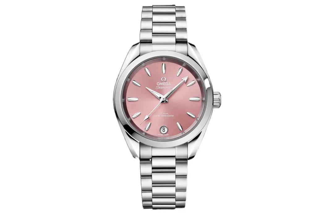 OMEGA Seahorse Collection AQUA TERRA 150m Automatic Mechanical Movement Women's Watch 34mm Pink Watch Dial