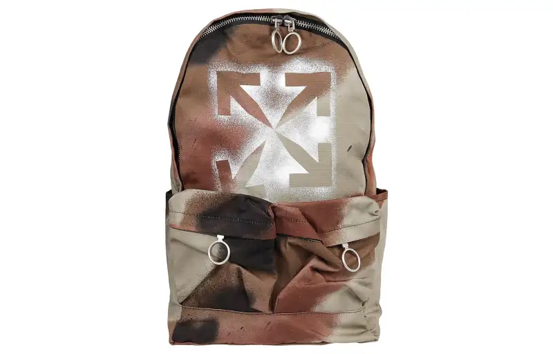 OFF WHITE Cotton Handbag Backpack Regular Men's Brown