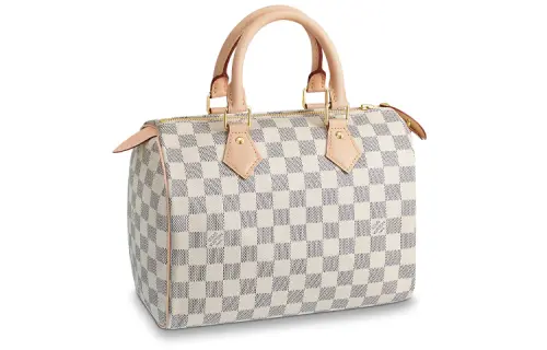 LOUIS VUITTON Speedy Canvas With Leather Shoulder Bag, Crossbody Bag, Handbag 25 Women's White