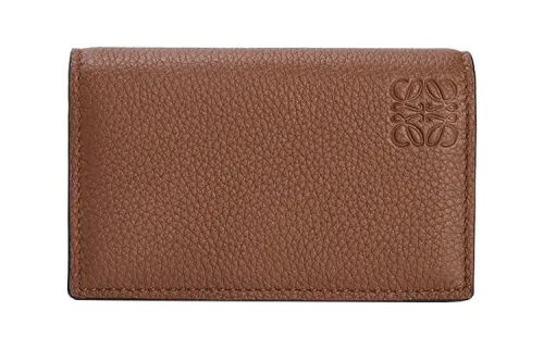 LOEWE Anagram Cow Leather Card Holder Men's Brown