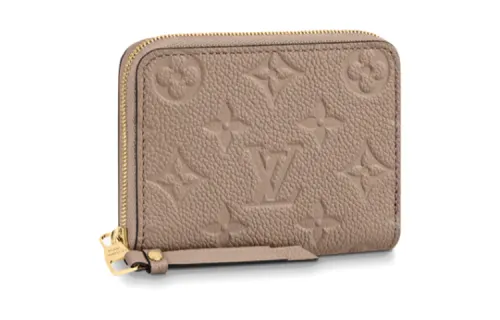 LOUIS VUITTON Zippy Zip Closure Cow Leather Coin Purse Wallet Women's Ecru