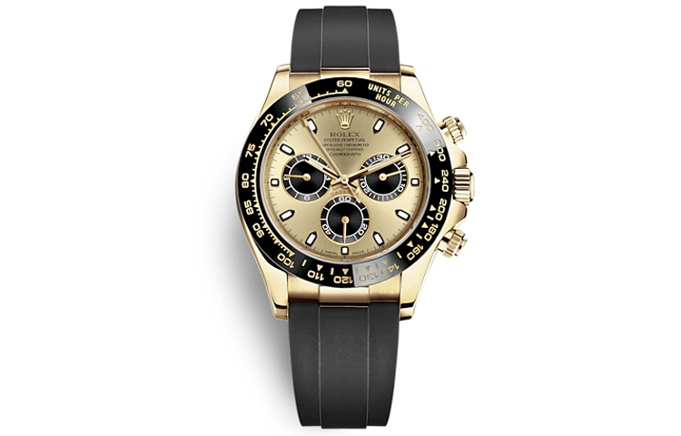 ROLEX Rolex, charlotte tilbury, automatic mechanical waterproof mechanism, golden dial, gold watch, case, 100meter, panda, men's style, 40mm