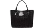 GUCCI Shiny Patent Leather Tote Bag, Shopping Bag, Handbag, Shoulder Bag Regular Women's Black