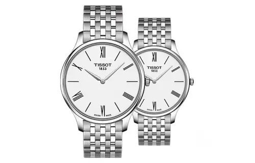 TISSOT Junya Collection Quartz Movement Unisex Watch 25mm Silver Dial Stainless Steel Case