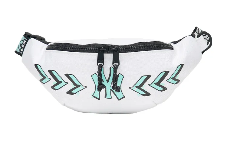 MLB New York Yankees Nylon Fabric Canvas Bag Fanny Pack Regular Unisex White