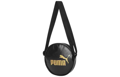 PUMA Leather Shoulder Bag, Crossbody Bag Regular Unisex Black