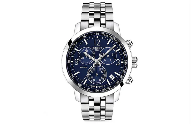 TISSOT PRC 200 Junchi Collection Quartz Movement Men's Watches Watch 42mm Blue Dial Stainless Steel Watchband