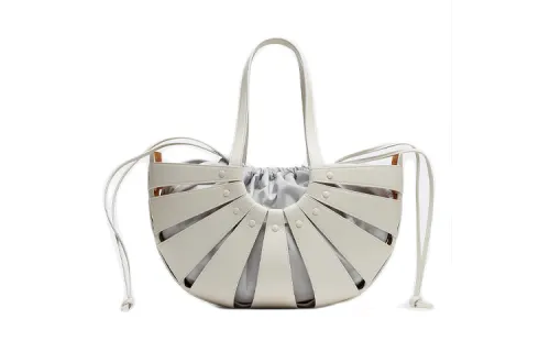 Bottega Veneta The Shell Medium Handbag Grey