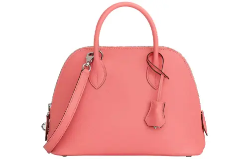 HERMES Bolide Evercolor Calfskin Shoulder Bag, Crossbody Bag, Handbag 29 Women's Summer Pink/Ochre Red