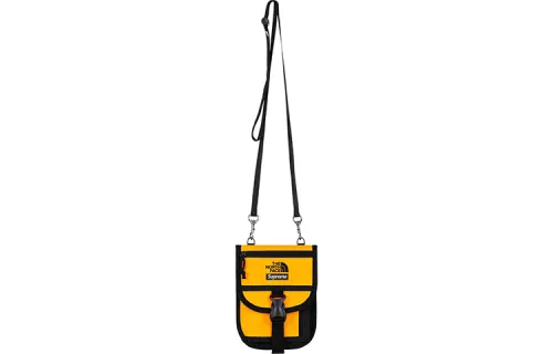 Supreme X The North Face Collaboration Nylon Cell Phone Pouch, Shoulder Bag, Crossbody Bag Regular Unisex Yellow